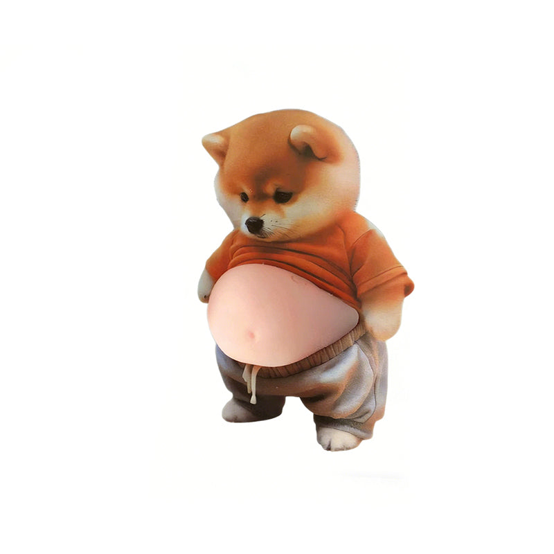 3D Big Belly Puppy Silicone Anti-Collision Wall Sticker