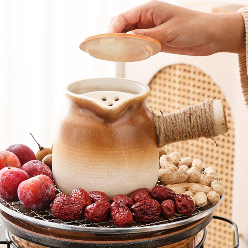 Ceramic Roasted Milk Tea Kettle | Heat-Resistant Tea Pot for Brewing