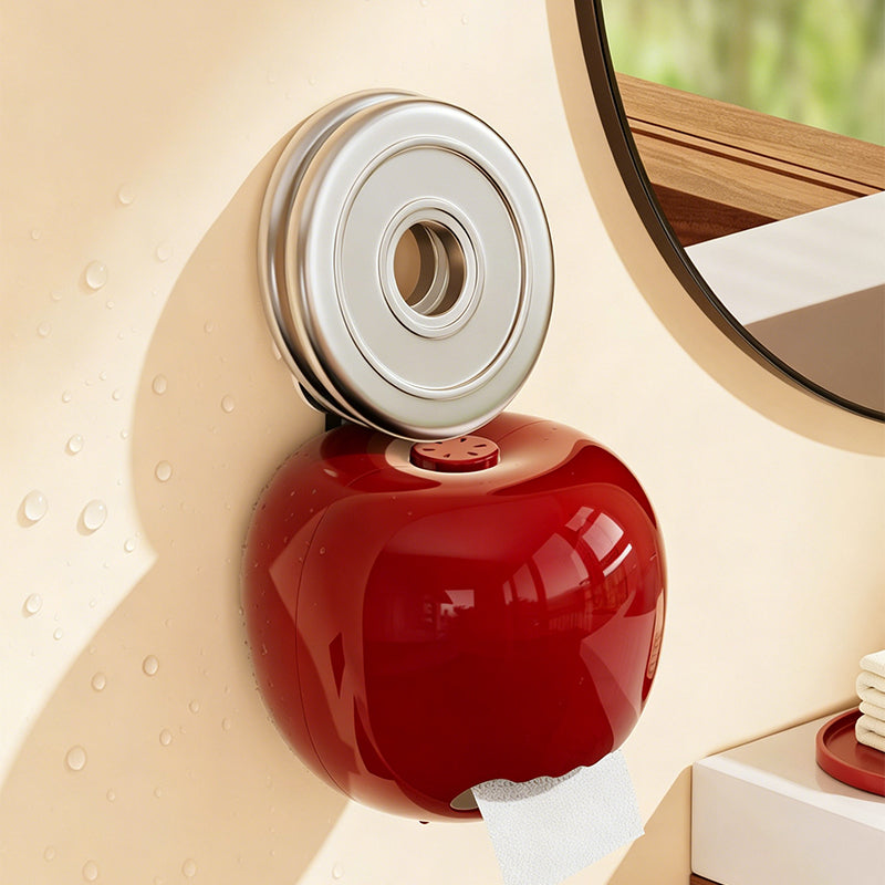 No-Drill Apple Suction Cup Tissue Holder with Aromatherapy