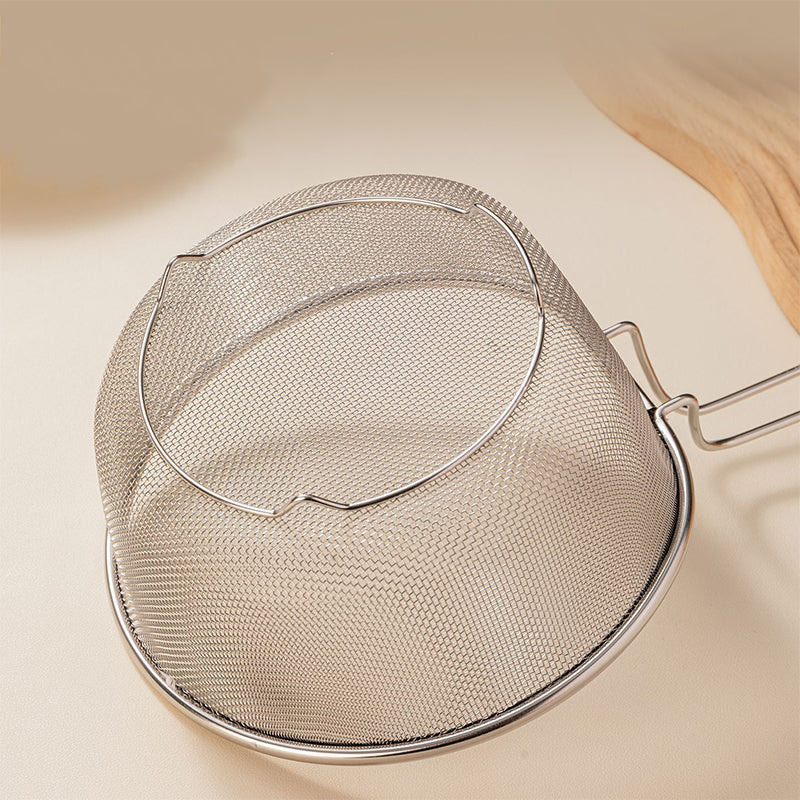 Stainless Steel Large Capacity Deep Mesh Strainer Ladle