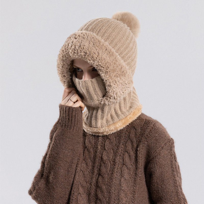3-in-1 Fleece-Lined Mask Scarf Hat