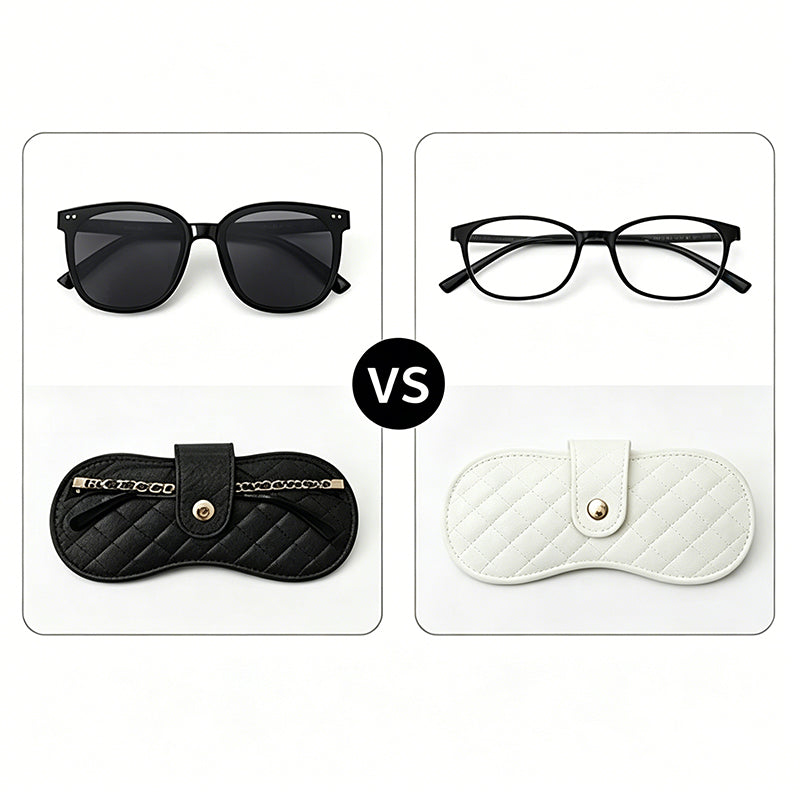 Luxury Quilted Bag Charm Sunglasses Case