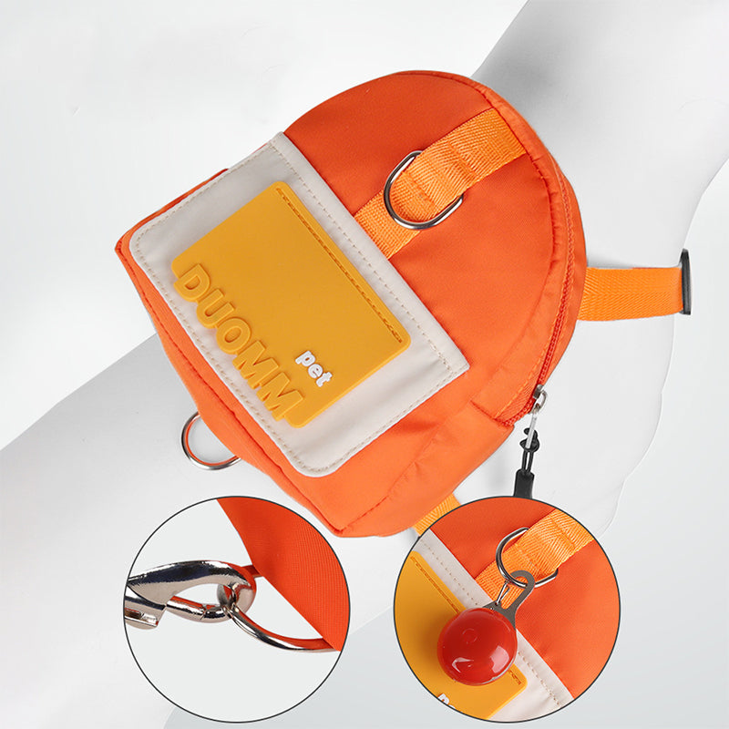 All-in-One Dog Walking Backpack Leash with Storage & Hidden Poop Bag Dispenser