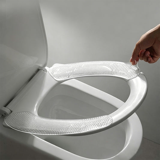 Soft Silicone Toilet Seat Cushion with Massage Dots – Reusable & Comfortable