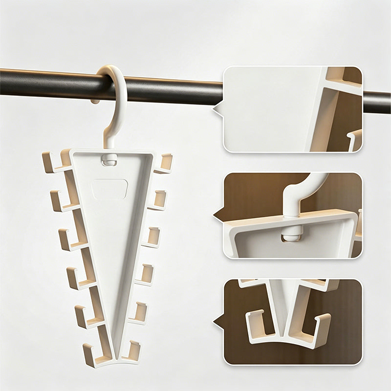 360° Rotating V-Shape Double-Sided 12-Clip Hanger