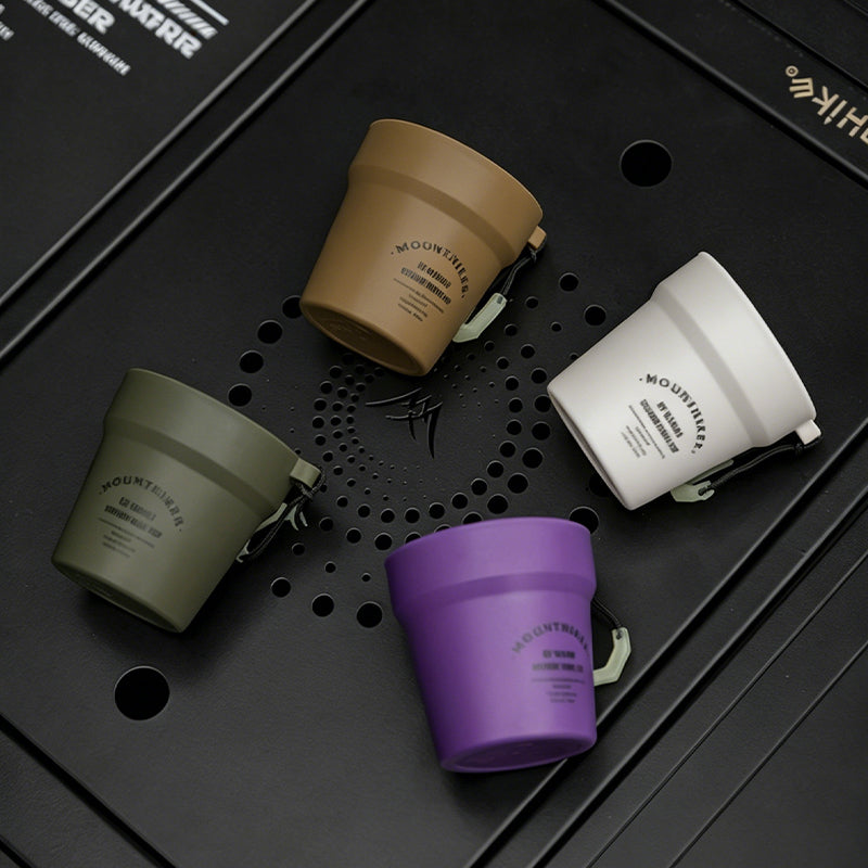 Stackable Camping Cup Set with Glow-in-the-Dark Handles