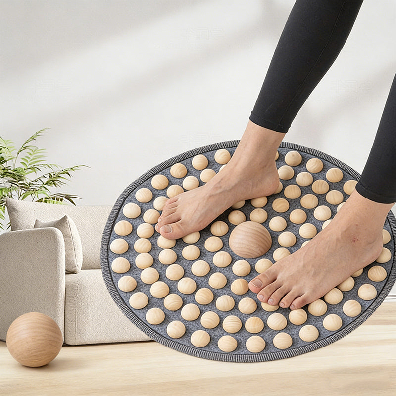 Wooden Acupressure Foot Massage Mat – Jog in Place Fat Burn Board