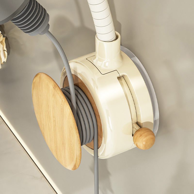 No-Drill Dual Suction Cup Hair Dryer Holder with Cord Organizer