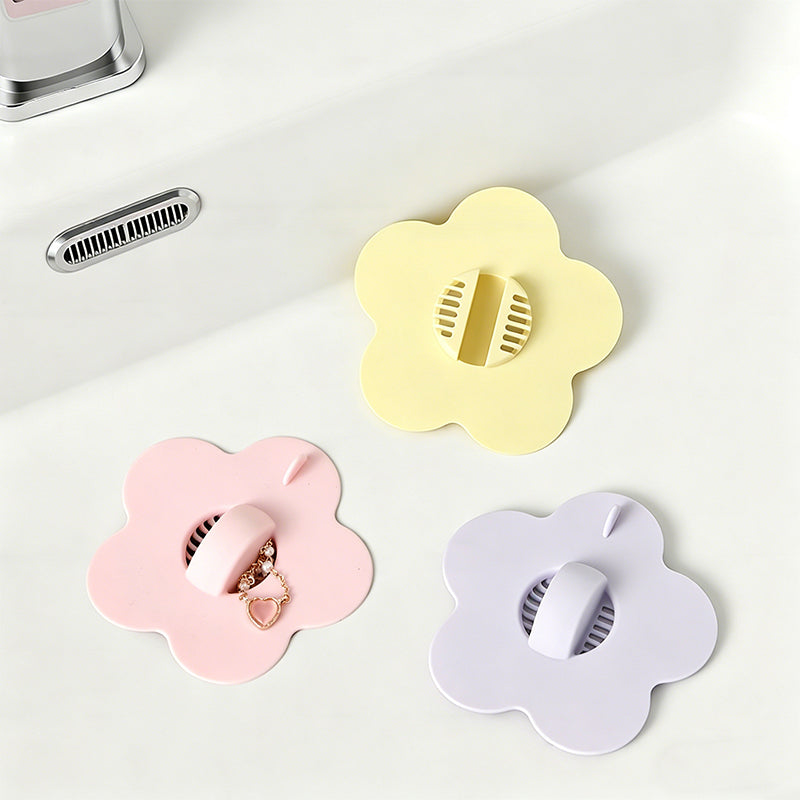 Leak-Proof Silicone Flower Sink Drain Stopper with Filter