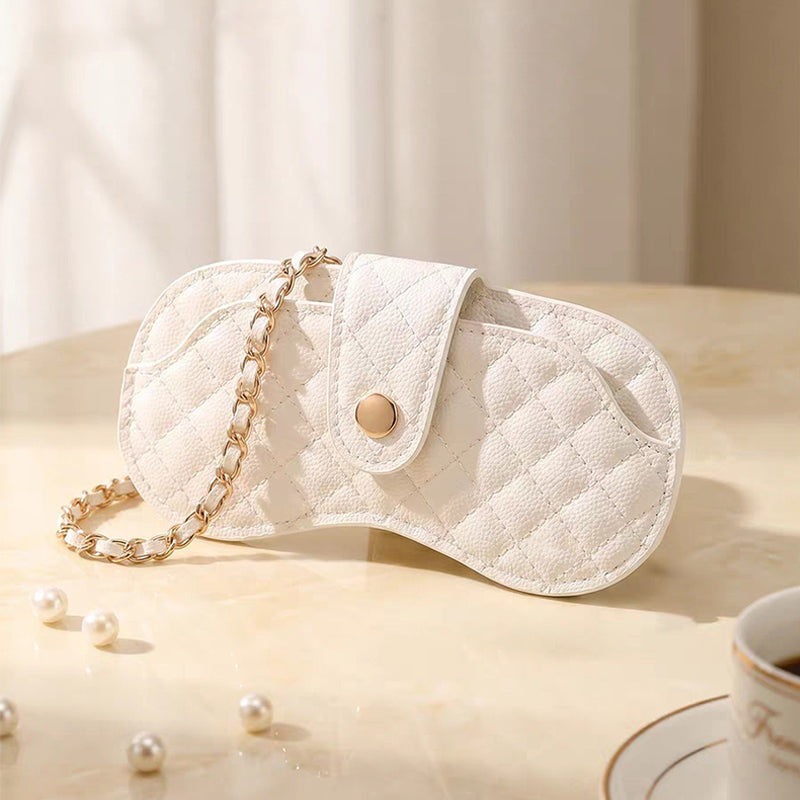 Luxury Quilted Bag Charm Sunglasses Case