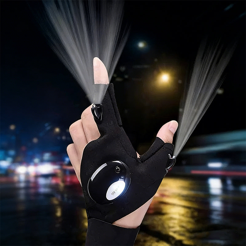 Waterproof LED Work Gloves – Long Battery, Fits All Hands