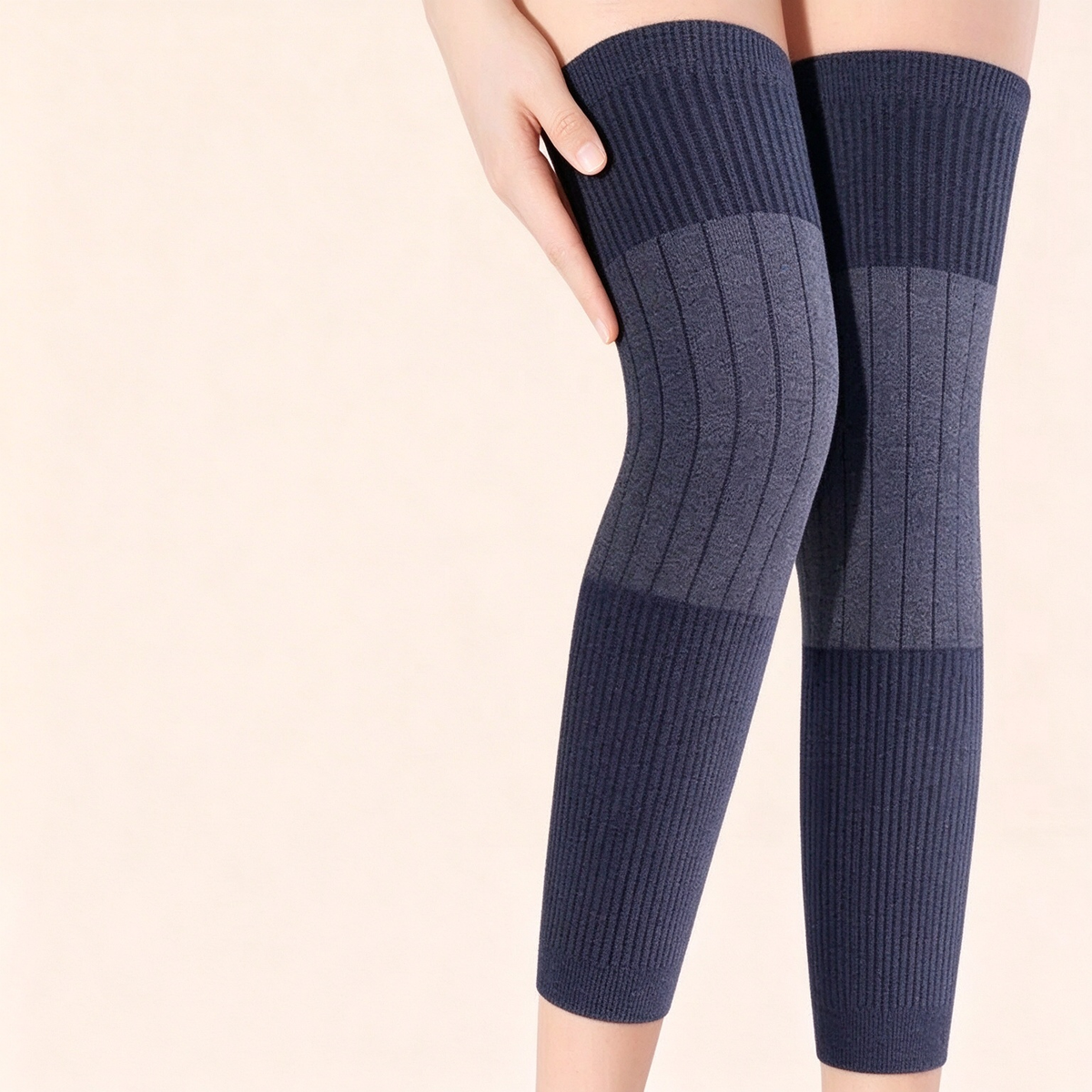Extra-Long Wool Thermal Knee Warmers