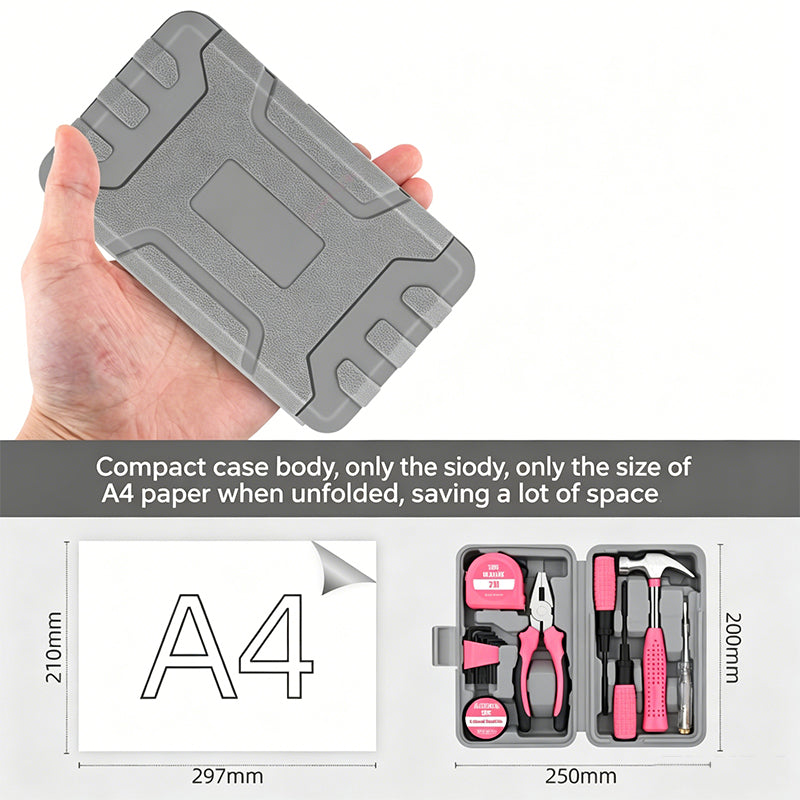 24-Piece Portable Carbon Steel Home Repair Tool Kit