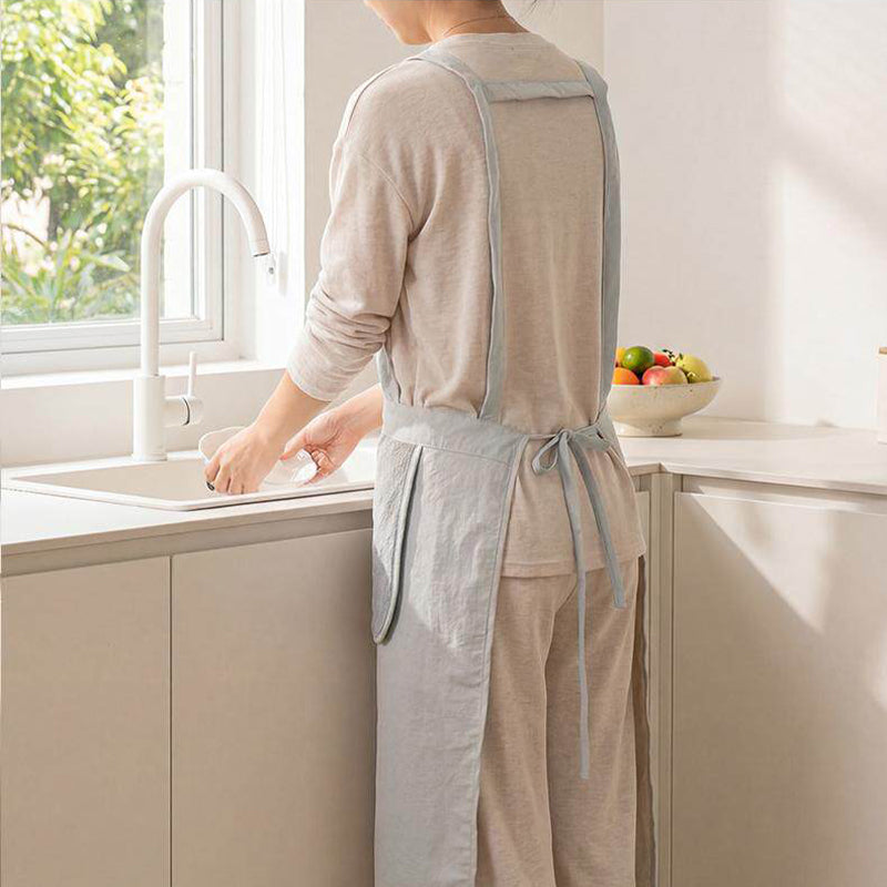 Oil-Resistant Breathable Apron Vest with Pocket & Hand Towel