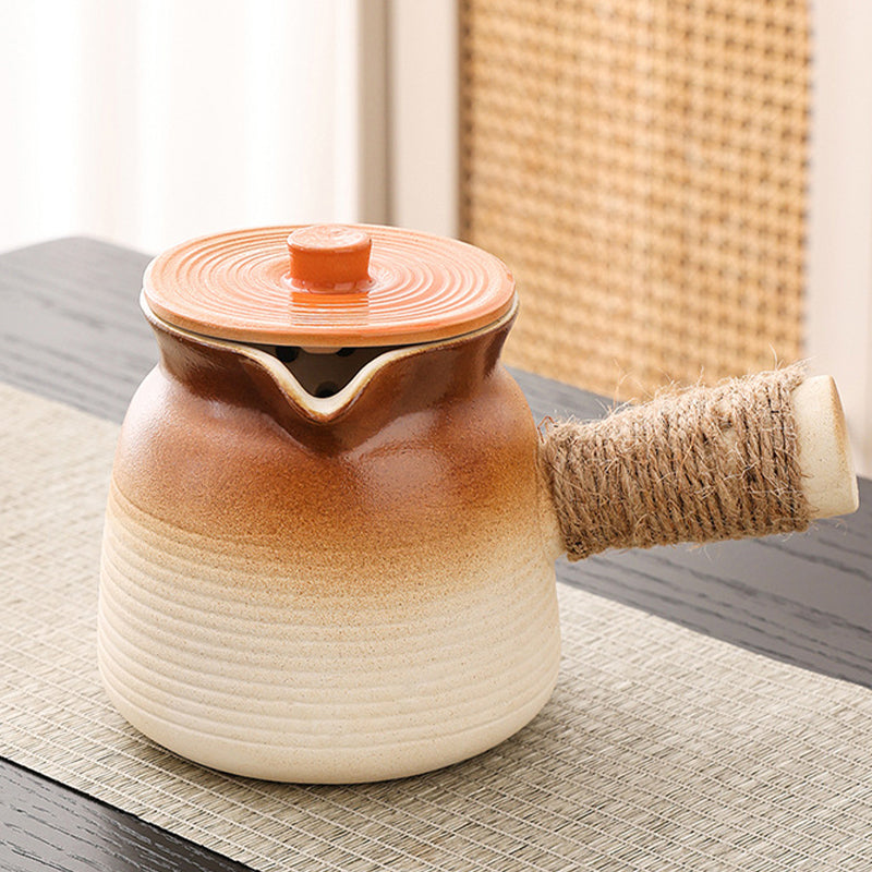 Ceramic Roasted Milk Tea Kettle | Heat-Resistant Tea Pot for Brewing