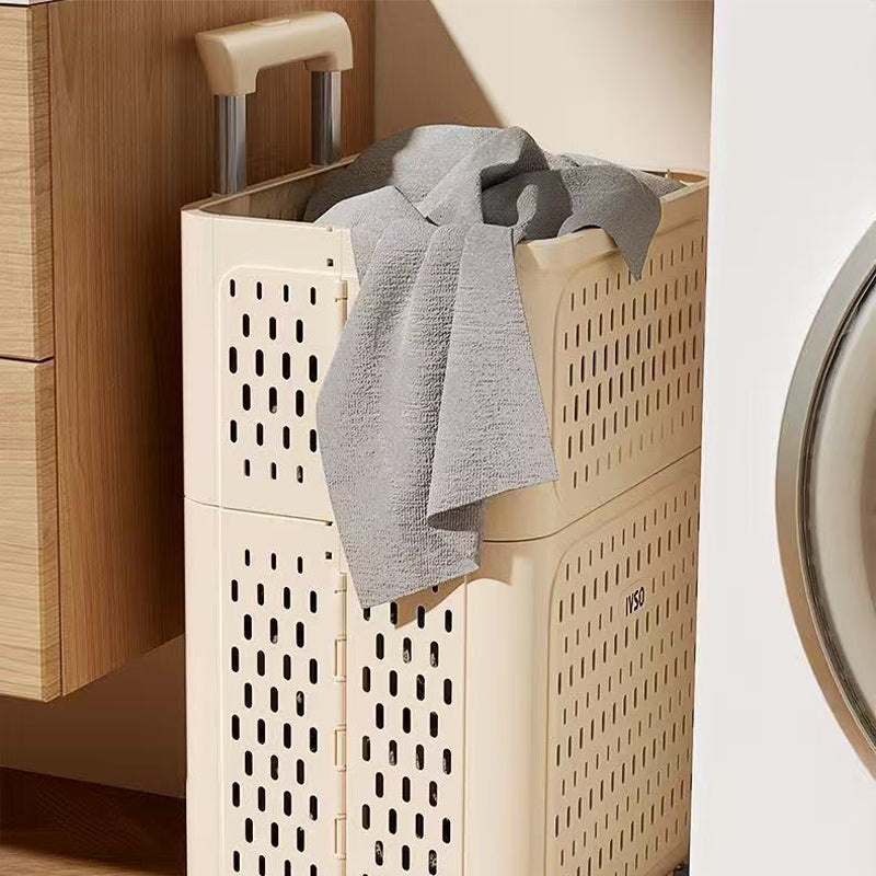 Expandable & Foldable Dual-Layer Laundry Hamper with Swivel Wheels
