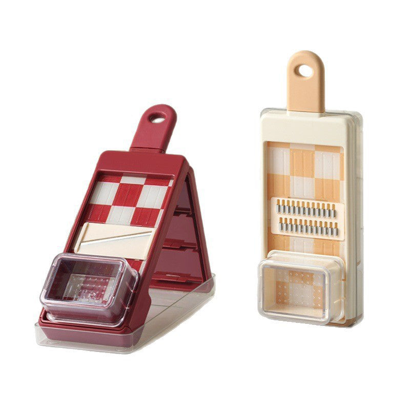 4-in-1 Foldable Vegetable Slicer with Hidden Blade Storage