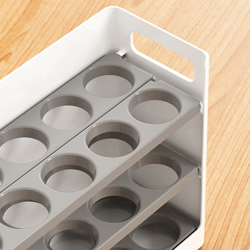 Multi-Layer Foldable Refrigerator Door Egg Organizer