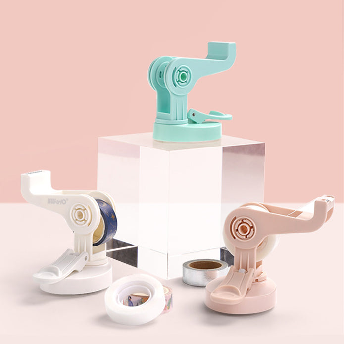 360° Swivel Tape Cutter with Suction Base – One-Hand Operation Design