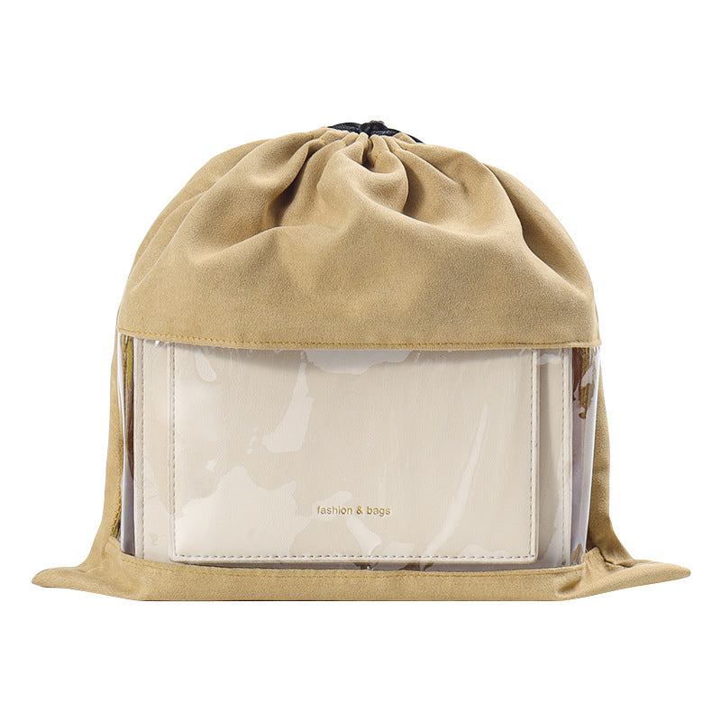 Velvet Dust Bag with Clear Window for Handbags