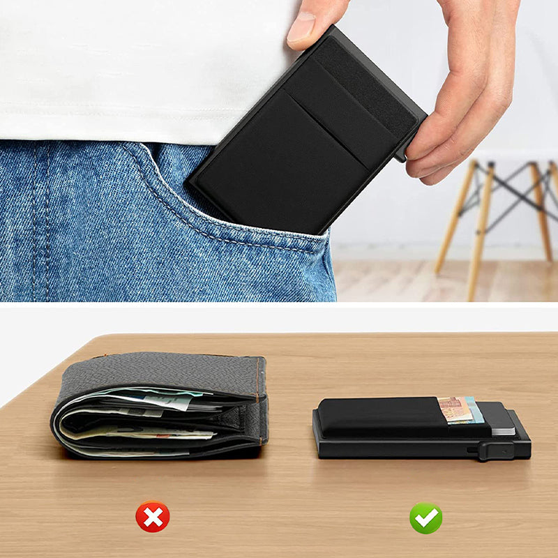 RFID Blocking Pop Up Card Holder Wallet