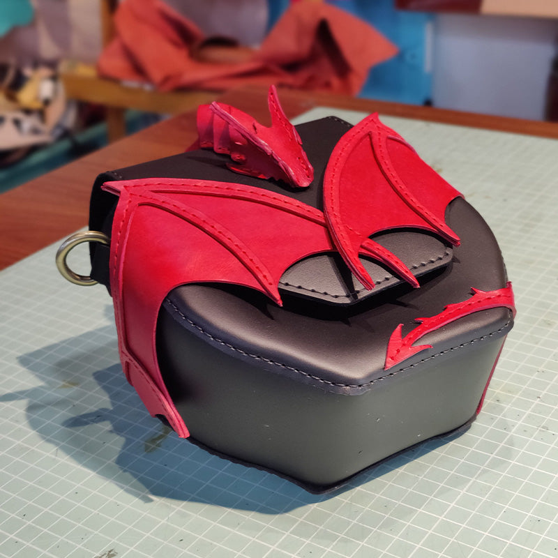 Dragon Wing Leather Crossbody Bag – Fantasy PU Shoulder Bag with 3D Dragon Design