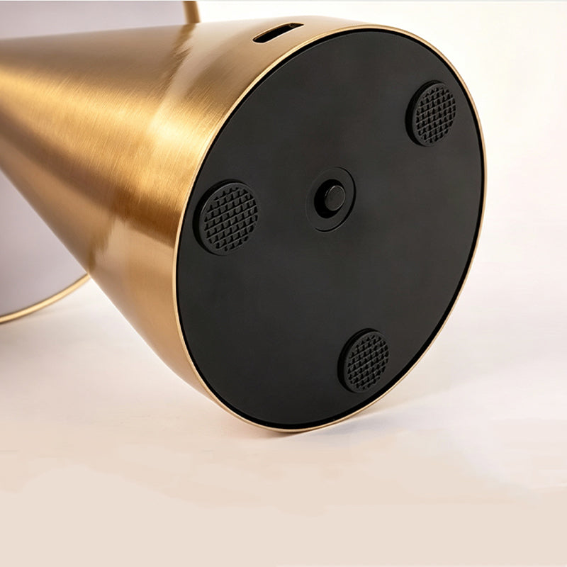 Rechargeable Metal Mushroom Table Lamp with Touch Dimming