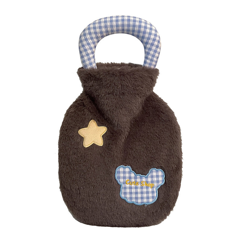Cozy Plush Hot Water Bottle with Removable Cover