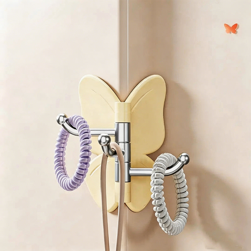 Butterfly Corner Rotating Hook | No-Drill Adhesive Wall Hook