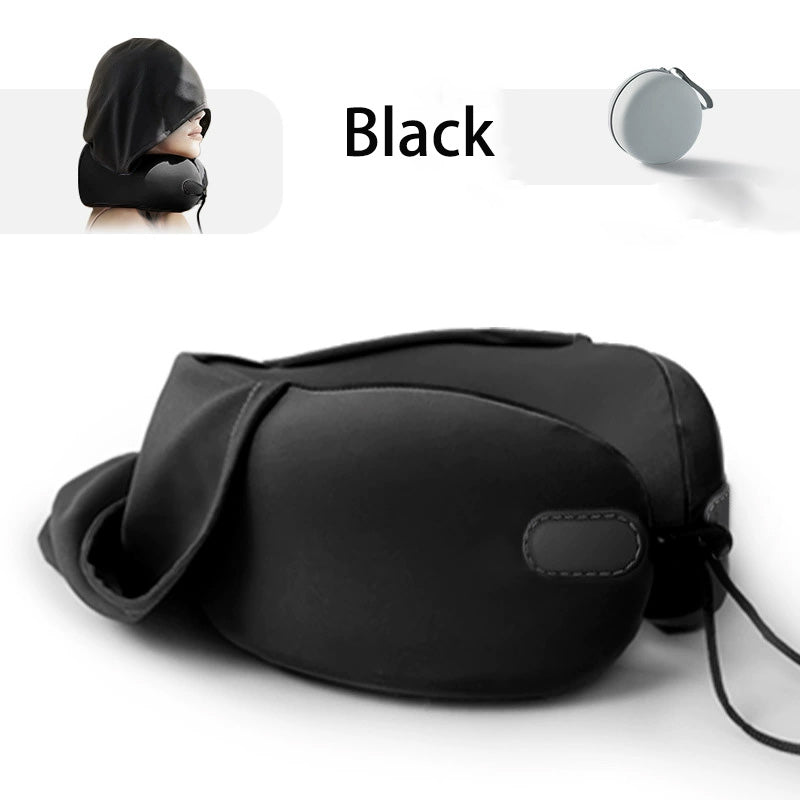 Hooded U-Shaped Travel Neck Pillow