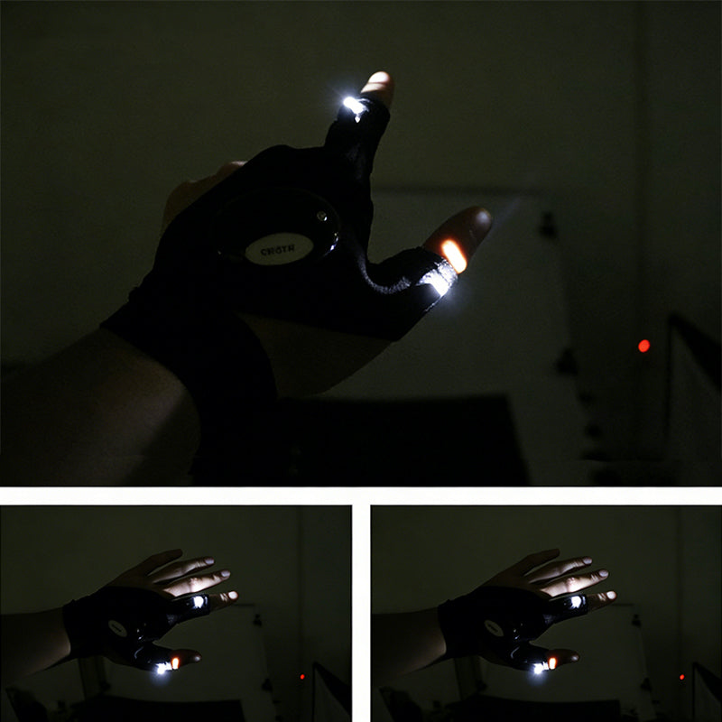 Waterproof LED Work Gloves – Long Battery, Fits All Hands