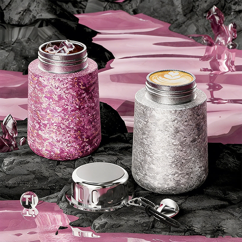 Pure Titanium Mini Thermos Bottle for Daily Carry