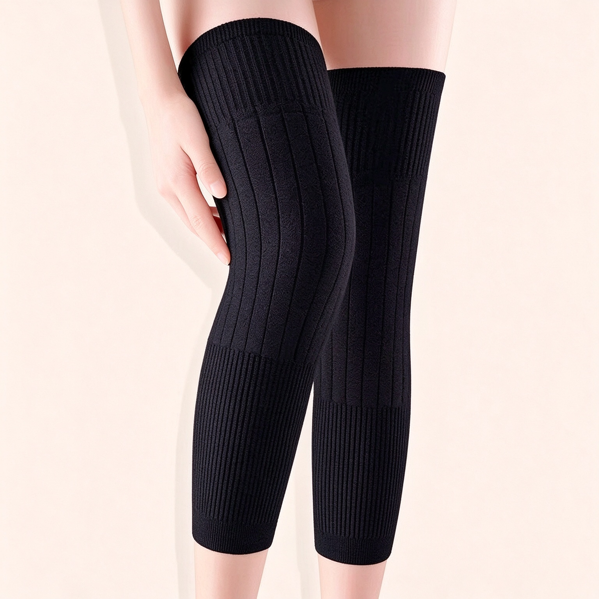 Extra-Long Wool Thermal Knee Warmers