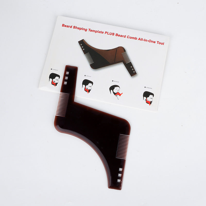 Professional Beard Shaping Template Comb with Dual-Sided Teeth