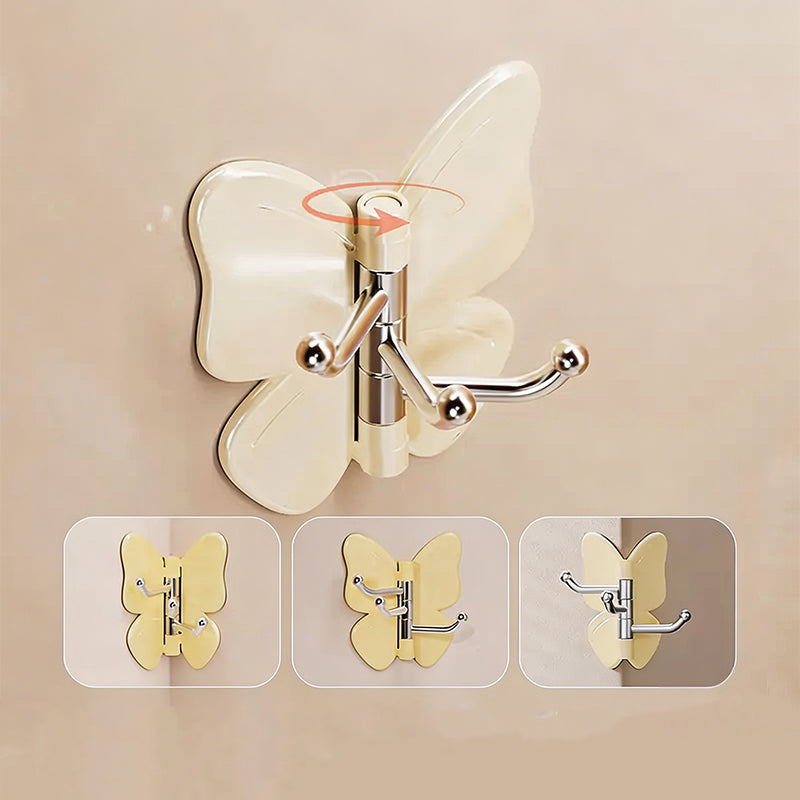 Butterfly Corner Rotating Hook | No-Drill Adhesive Wall Hook