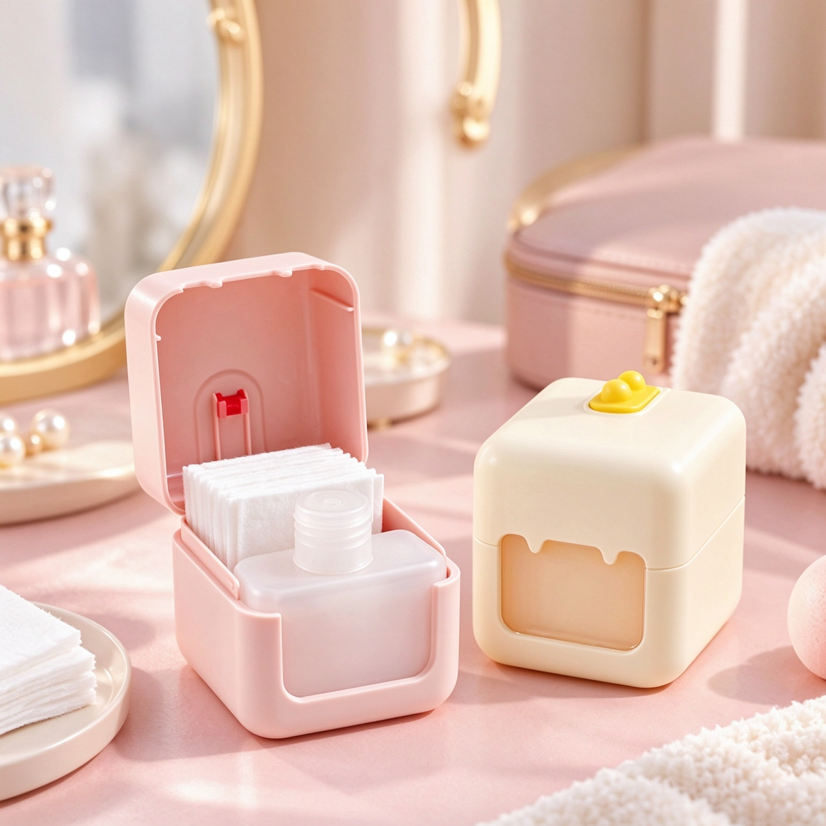 Portable Makeup Remover Case(3-Piece Set)
