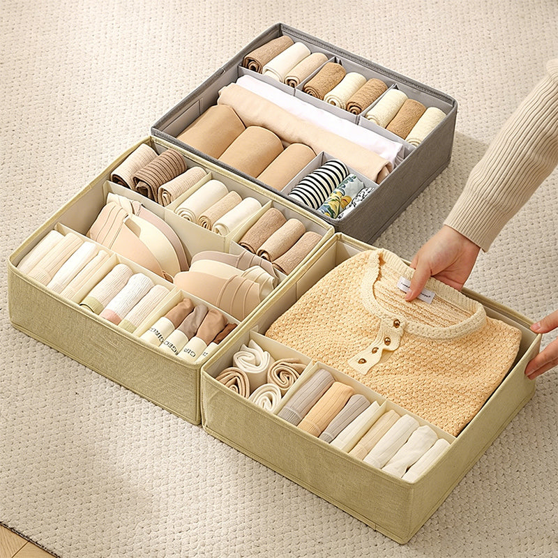 3-in-1 Adjustable Foldable Drawer Organizer