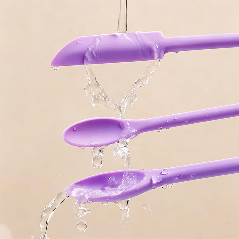 Dual-Ended Silicone Bottle & Jar Scraper for Skincare & Kitchen Use