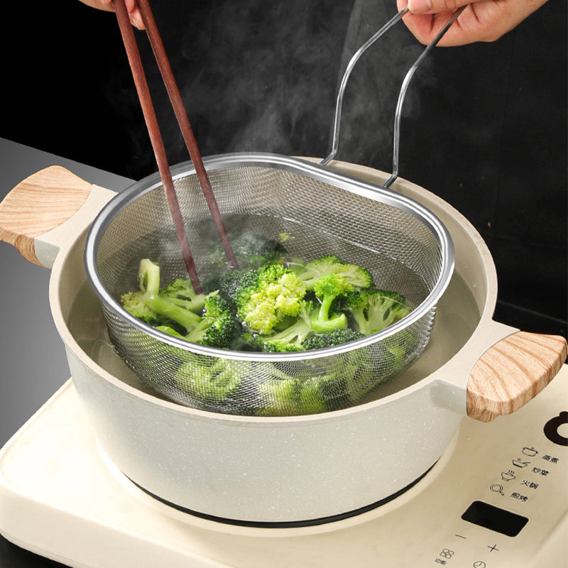Stainless Steel Large Capacity Deep Mesh Strainer Ladle