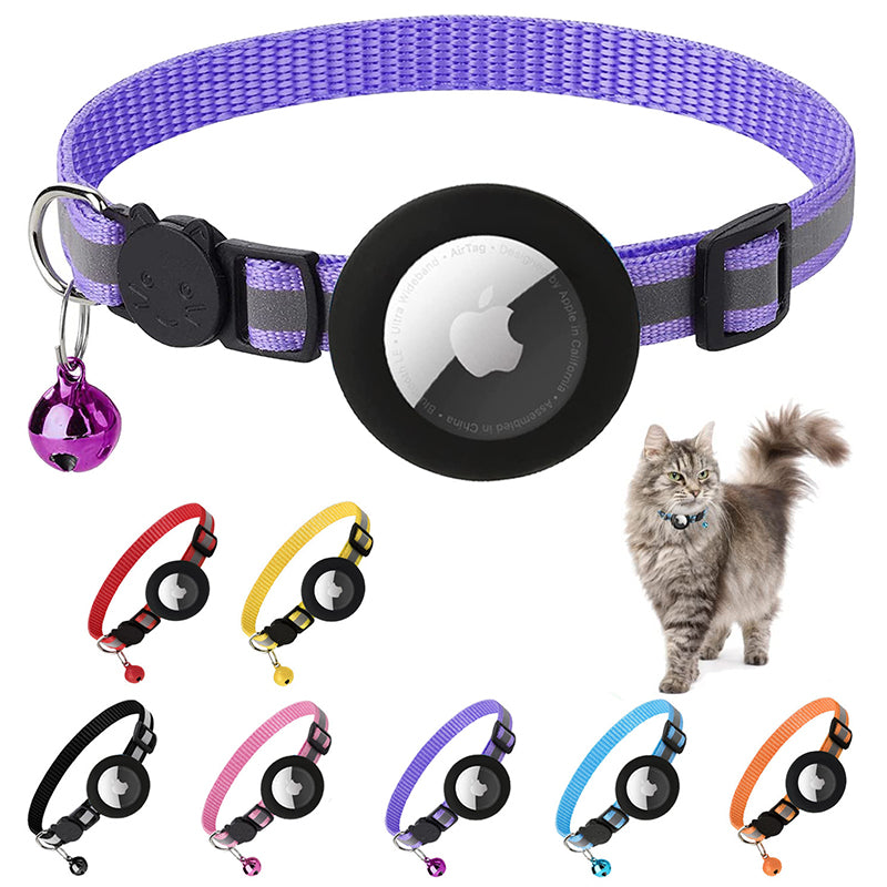 Reflective Waterproof Pet Tracking Collar for AirTag