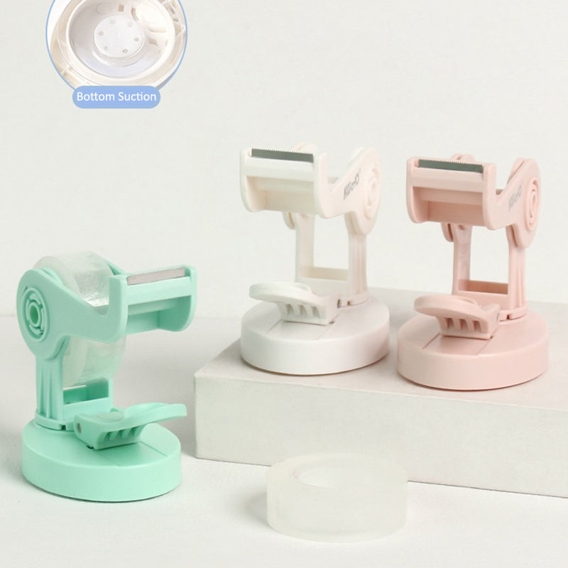 360° Swivel Tape Cutter with Suction Base – One-Hand Operation Design