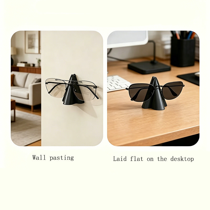 Silicone Nose-Shaped Glasses Holder – Wall Mount & Desk Stand