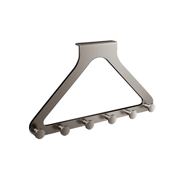 No-Drill Carbon Steel Over-the-Door Hook Rack