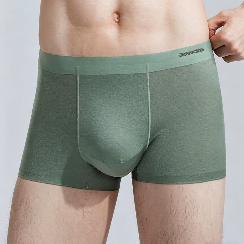 Men’s Breathable Stretch Ice Silk Boxer Briefs