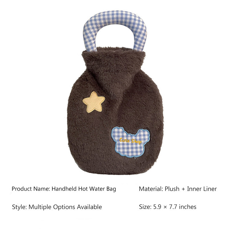 Cozy Plush Hot Water Bottle with Removable Cover