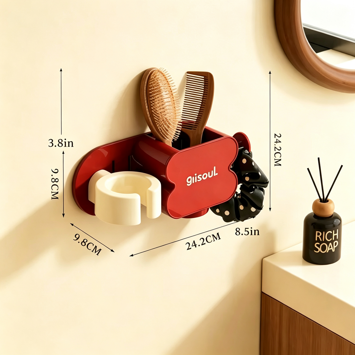 Hair Dryer Storage Rack