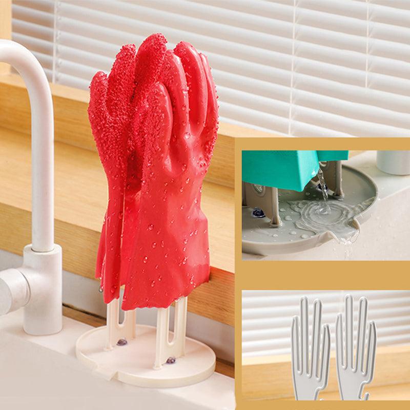 Multifunctional Detachable Glove Draining Rack with Suction Cup