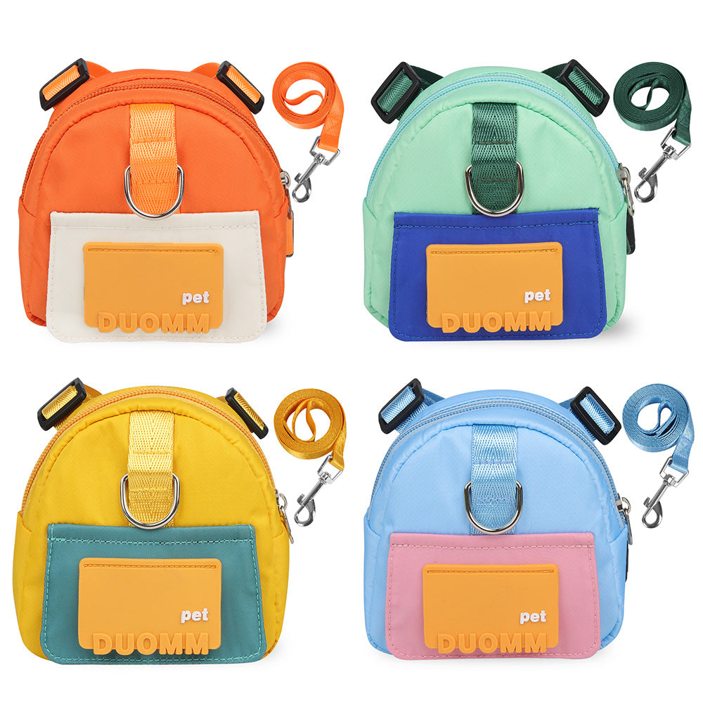 All-in-One Dog Walking Backpack Leash with Storage & Hidden Poop Bag Dispenser