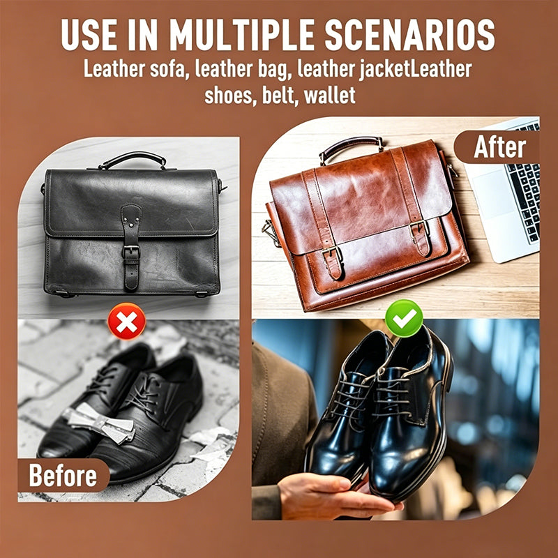 Premium Horsehair Leather Care Cleaning Brush for Genuine Leather Bags