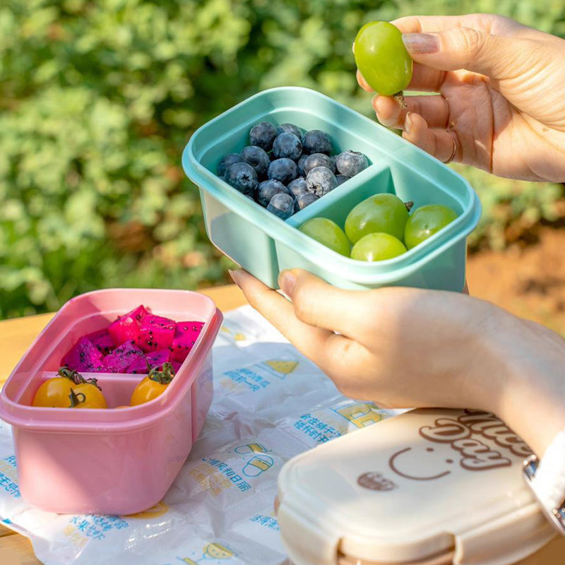 Portable Kids Fresh-Keeping Bento Box with Ice Pack & Compartments